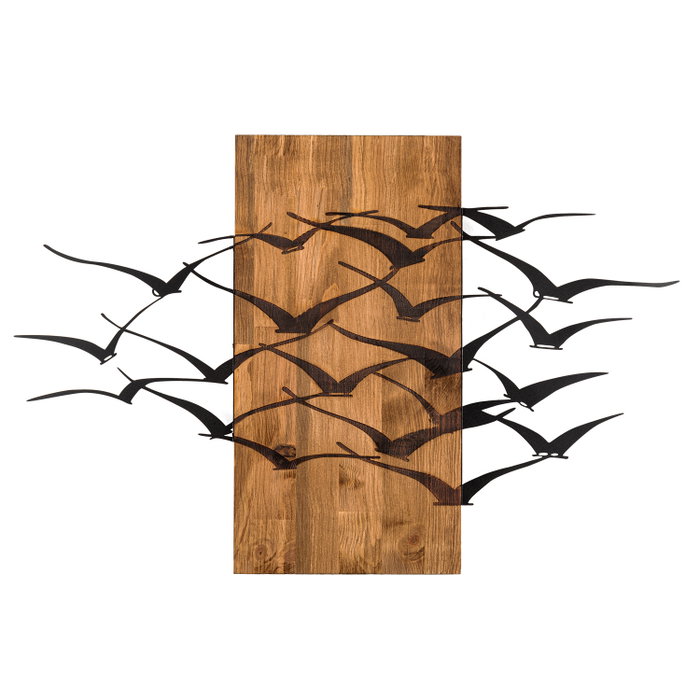 Wallity Migration Escultura de pared Negro y Nogal